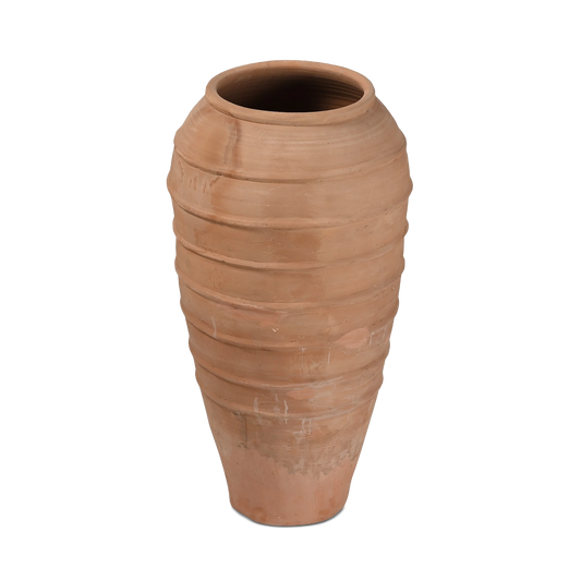Ridged Natural Terracotta Urn