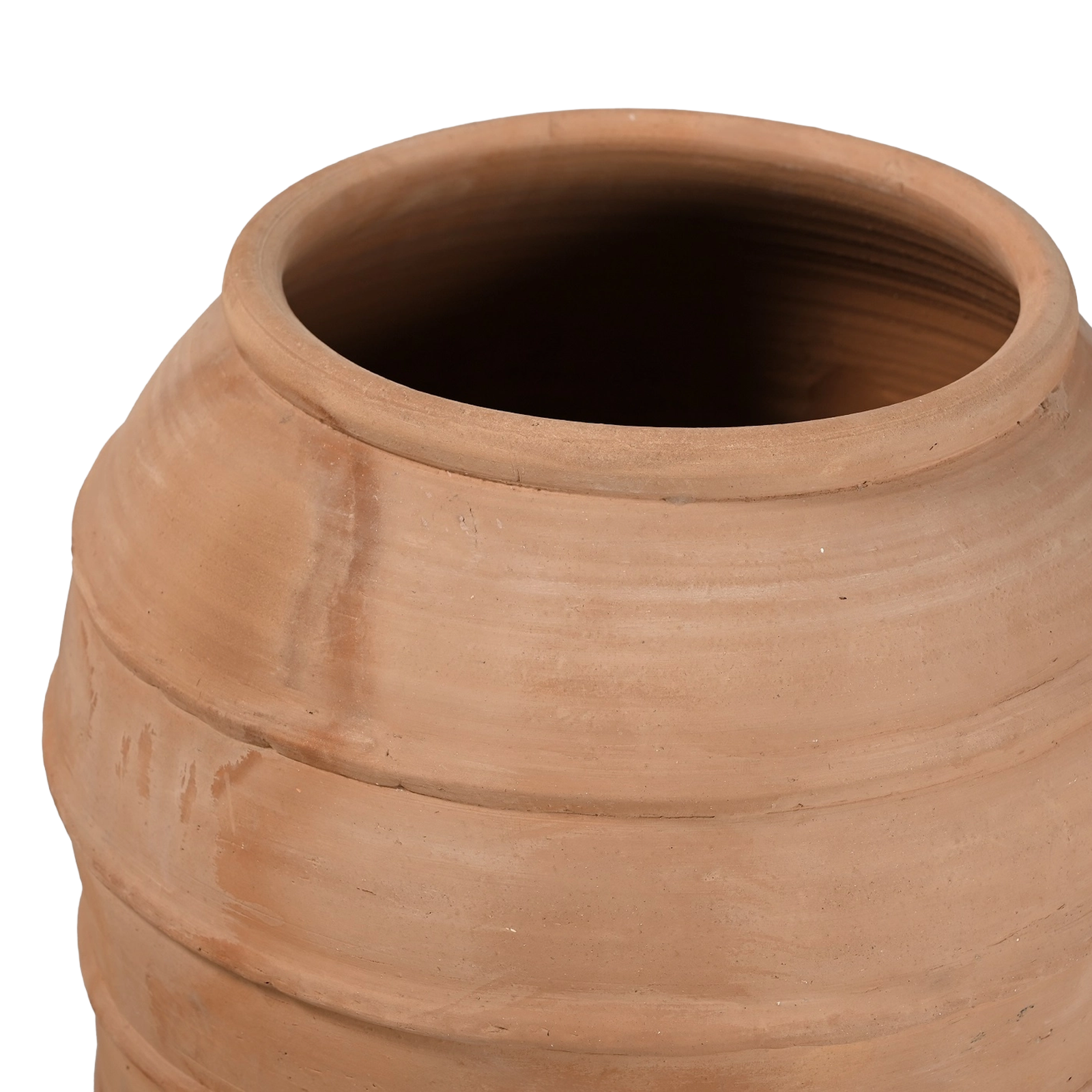 Ridged Natural Terracotta Urn top