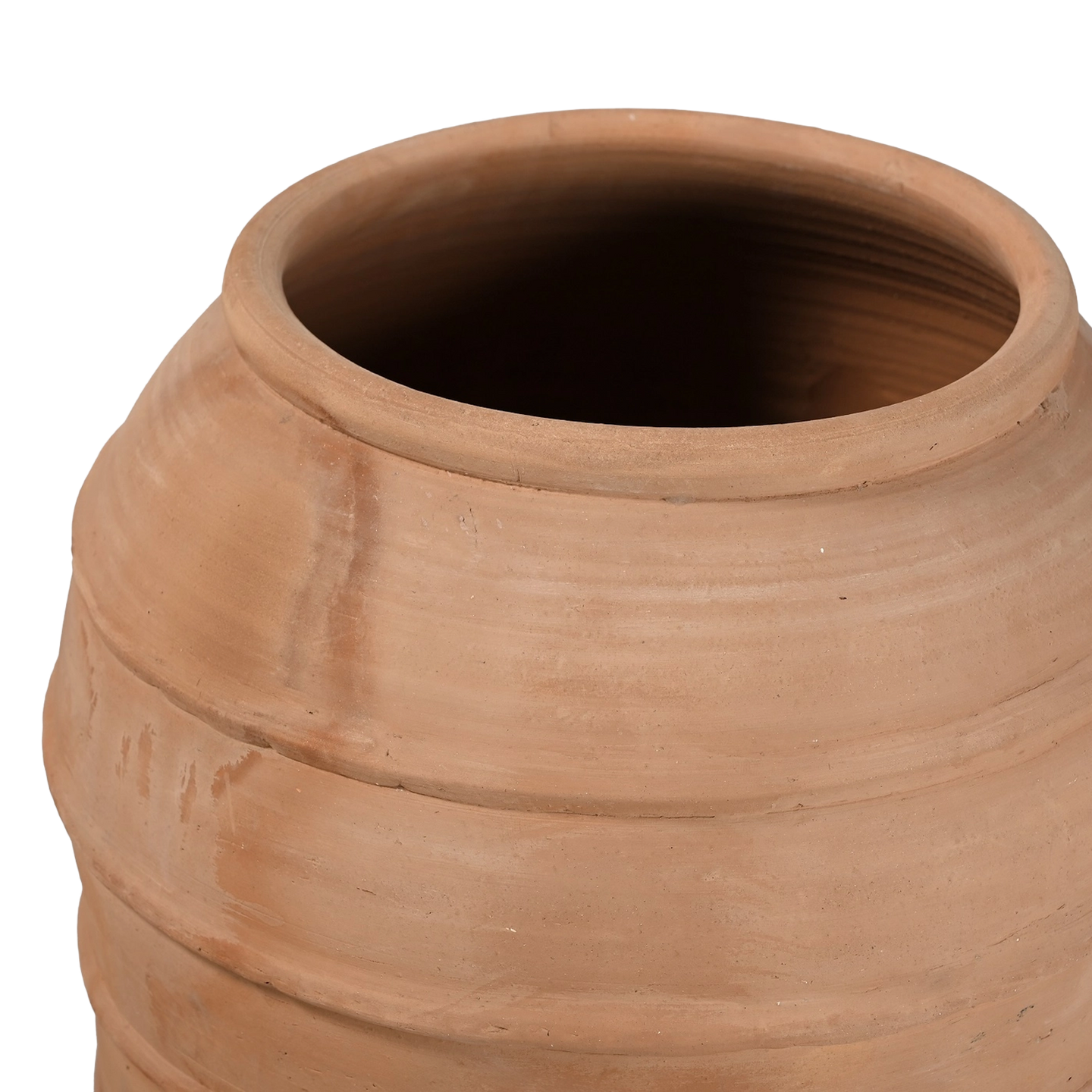 Ridged Natural Terracotta Urn top