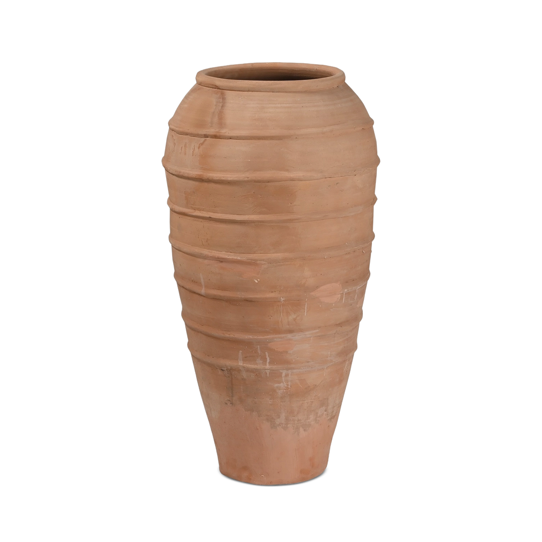 Ridged Natural Terracotta Urn