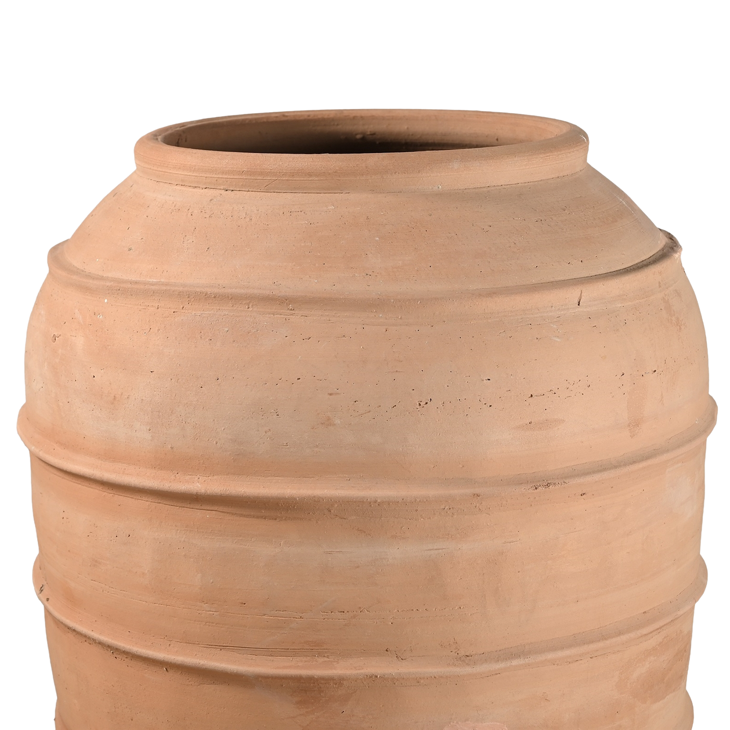 Ridged Short Terracotta Urn top
