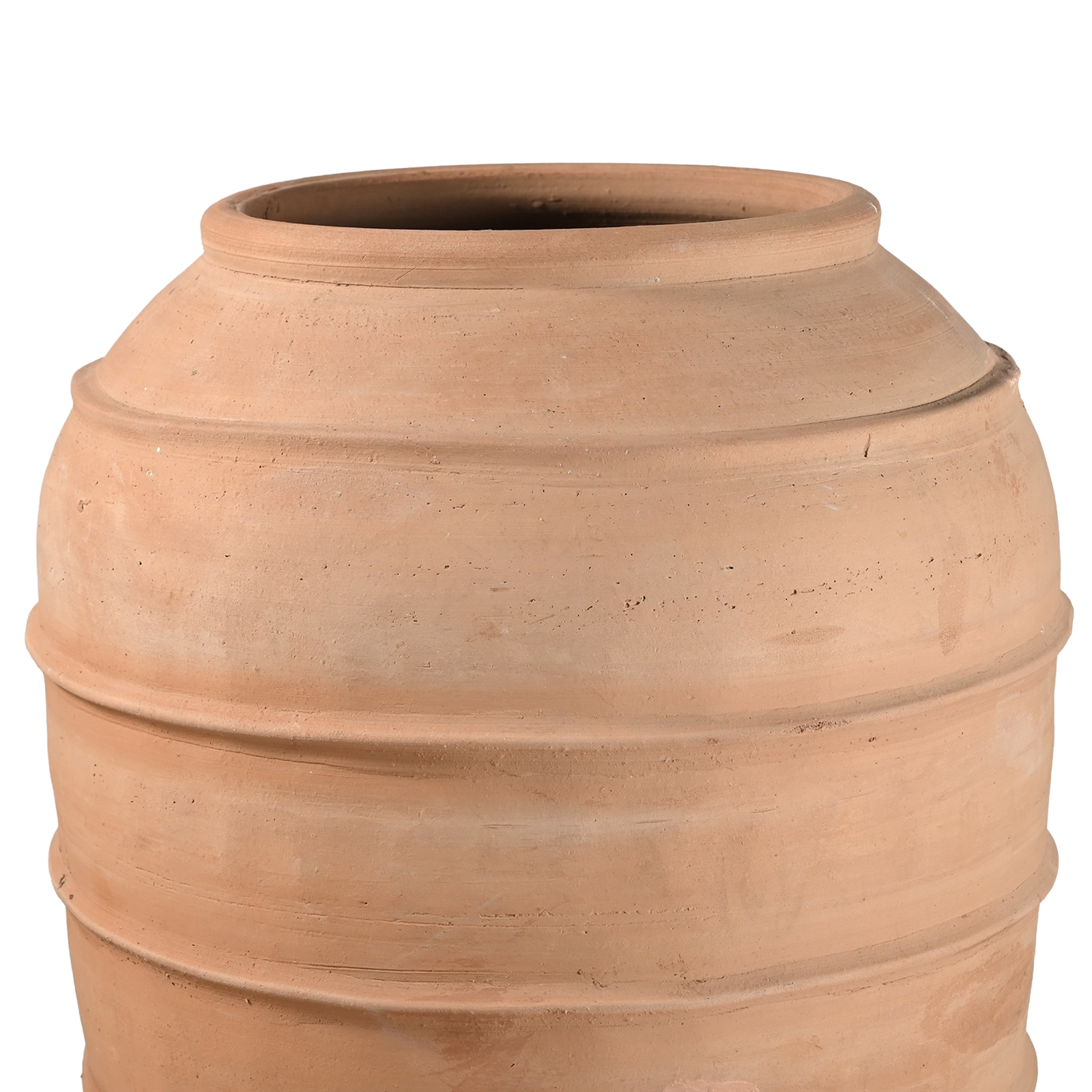 Ridged Short Terracotta Urn top