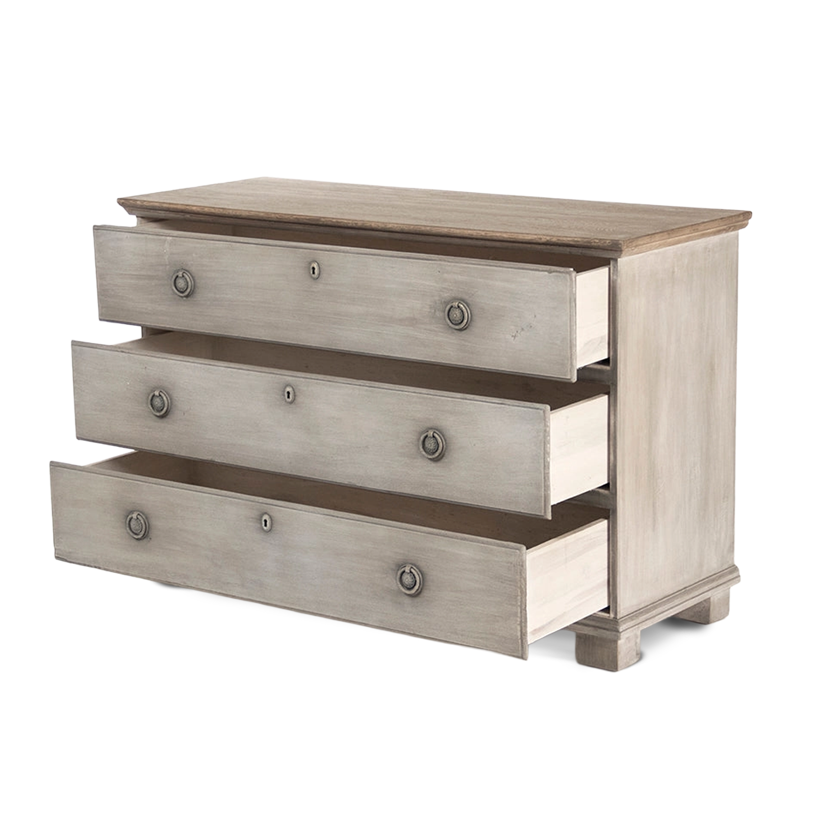 Robert Three Drawer Chest open drawers