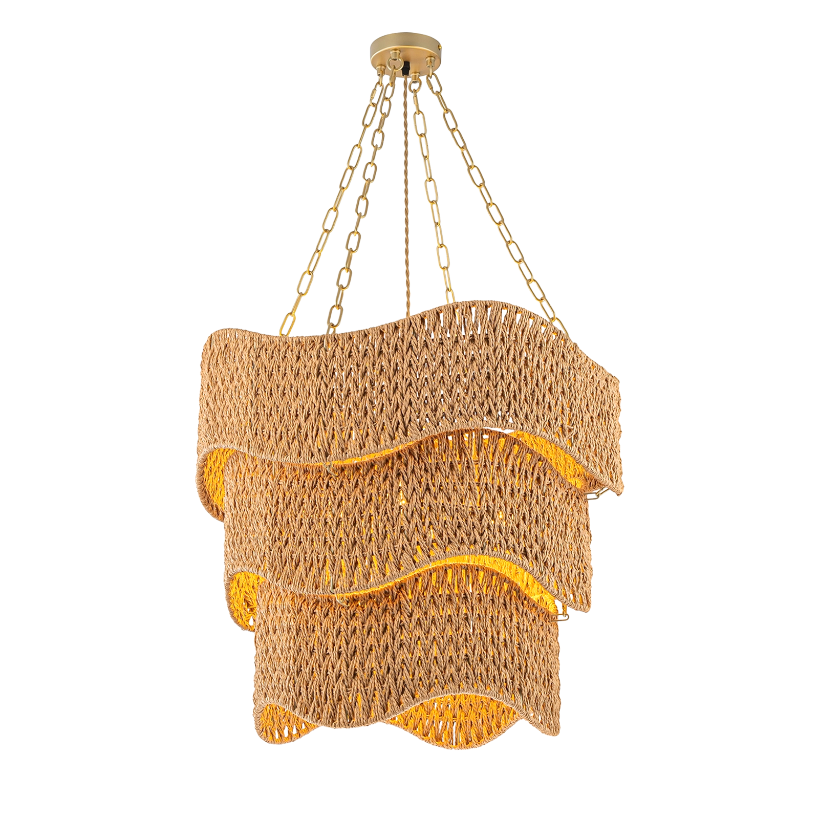 Sara Three Tiered Braided Chandelier