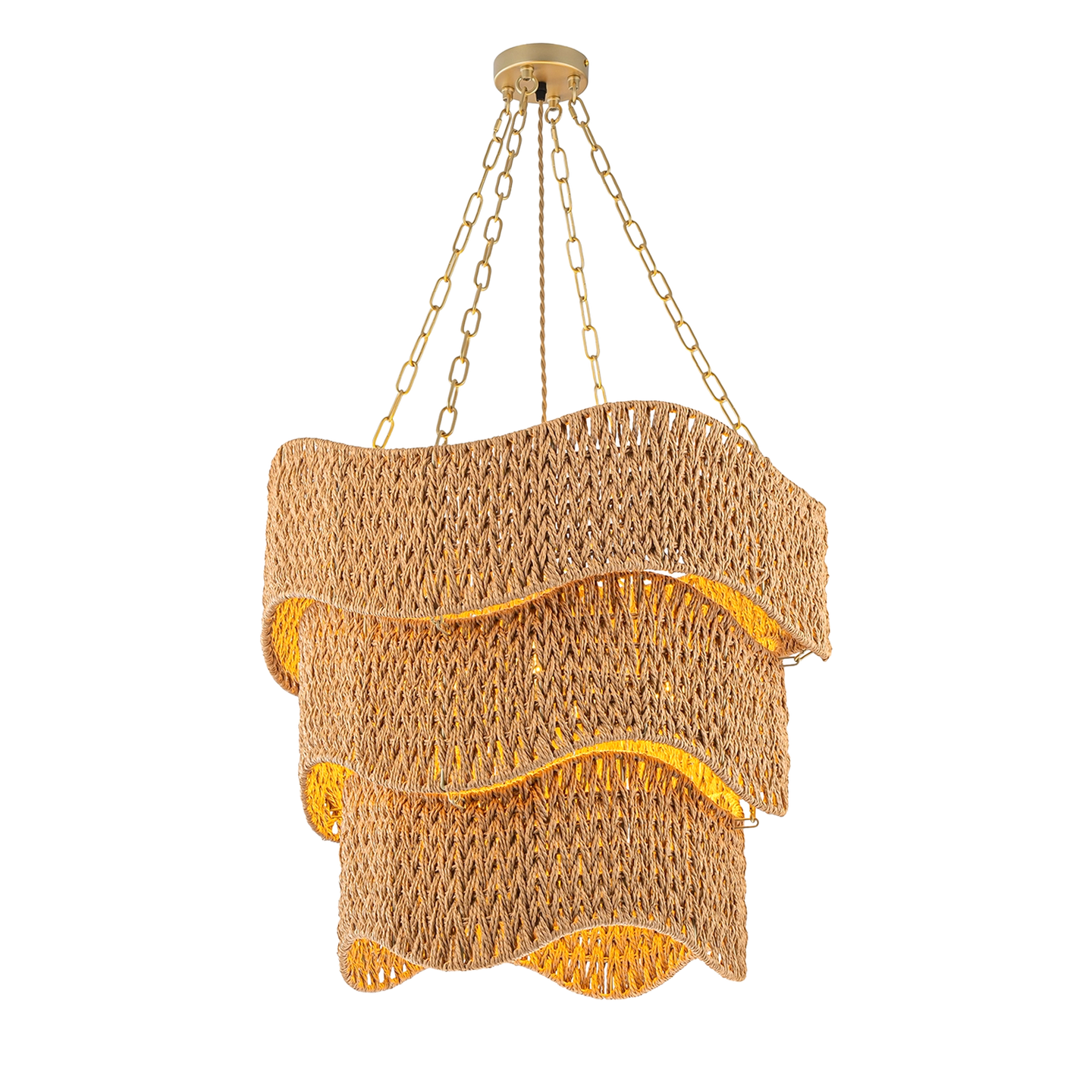 Sara Three Tiered Braided Chandelier