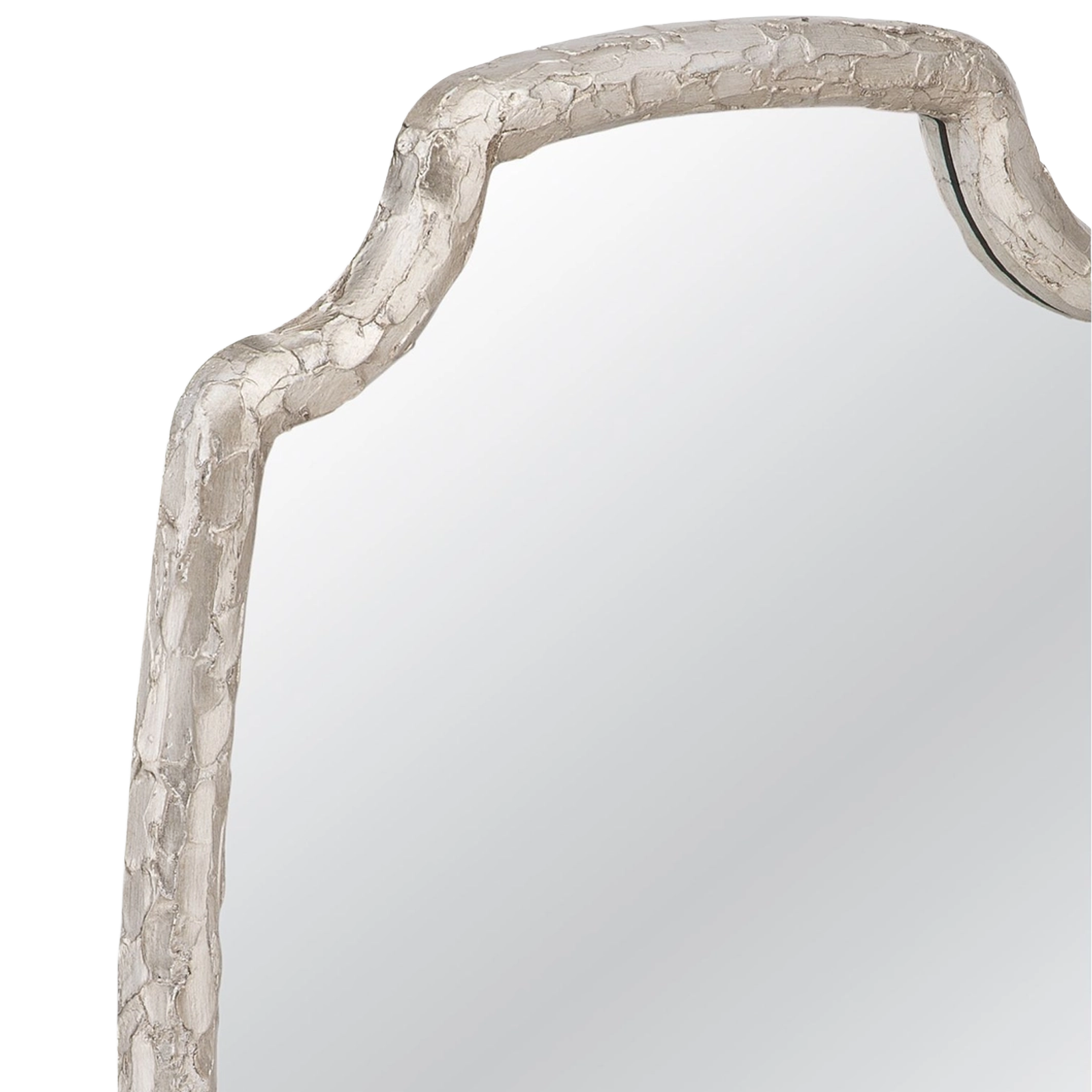 Silver Leaf Stone Mirror detail