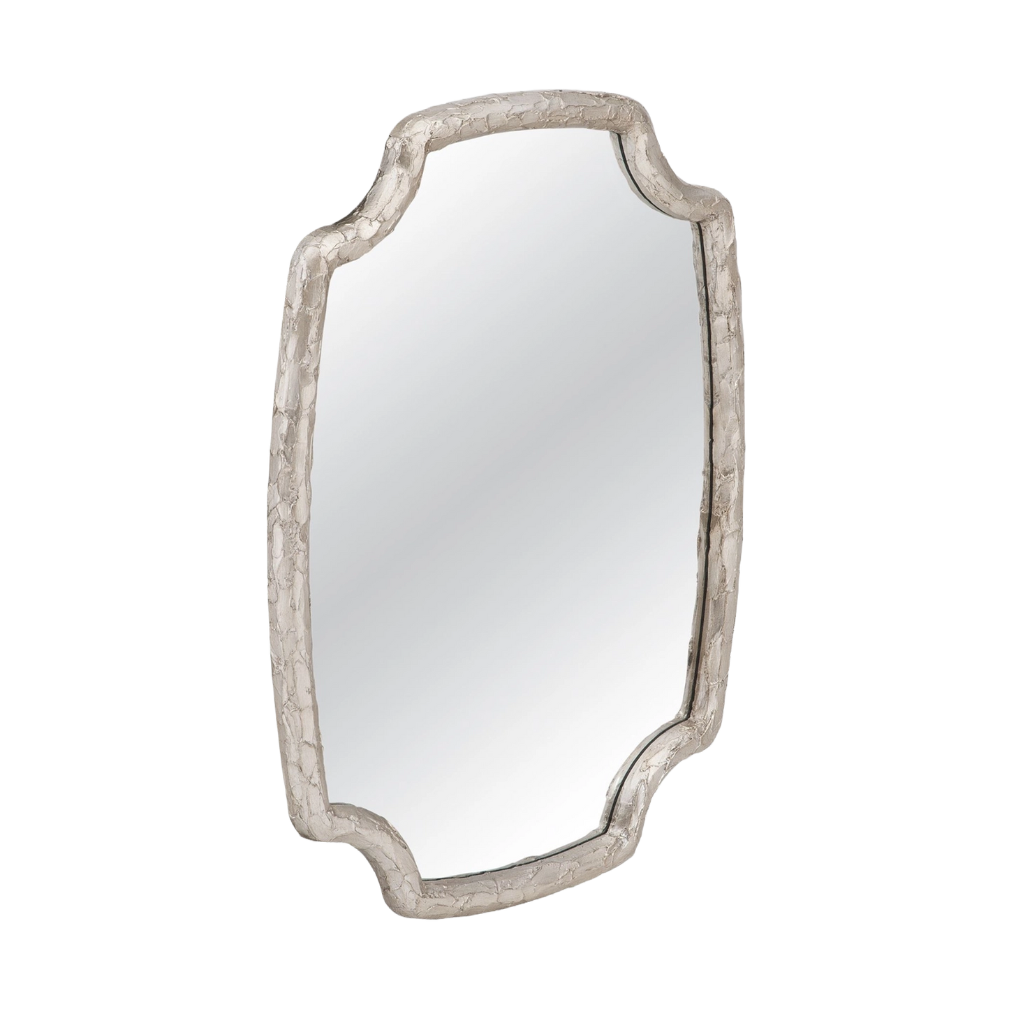 Silver Leaf Stone Mirror side