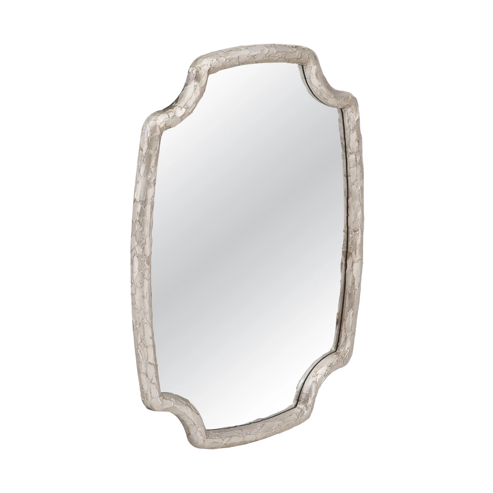 Silver Leaf Stone Mirror side
