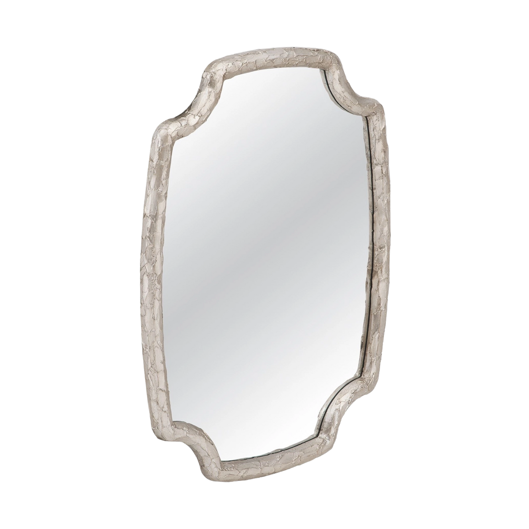 Silver Leaf Stone Mirror side