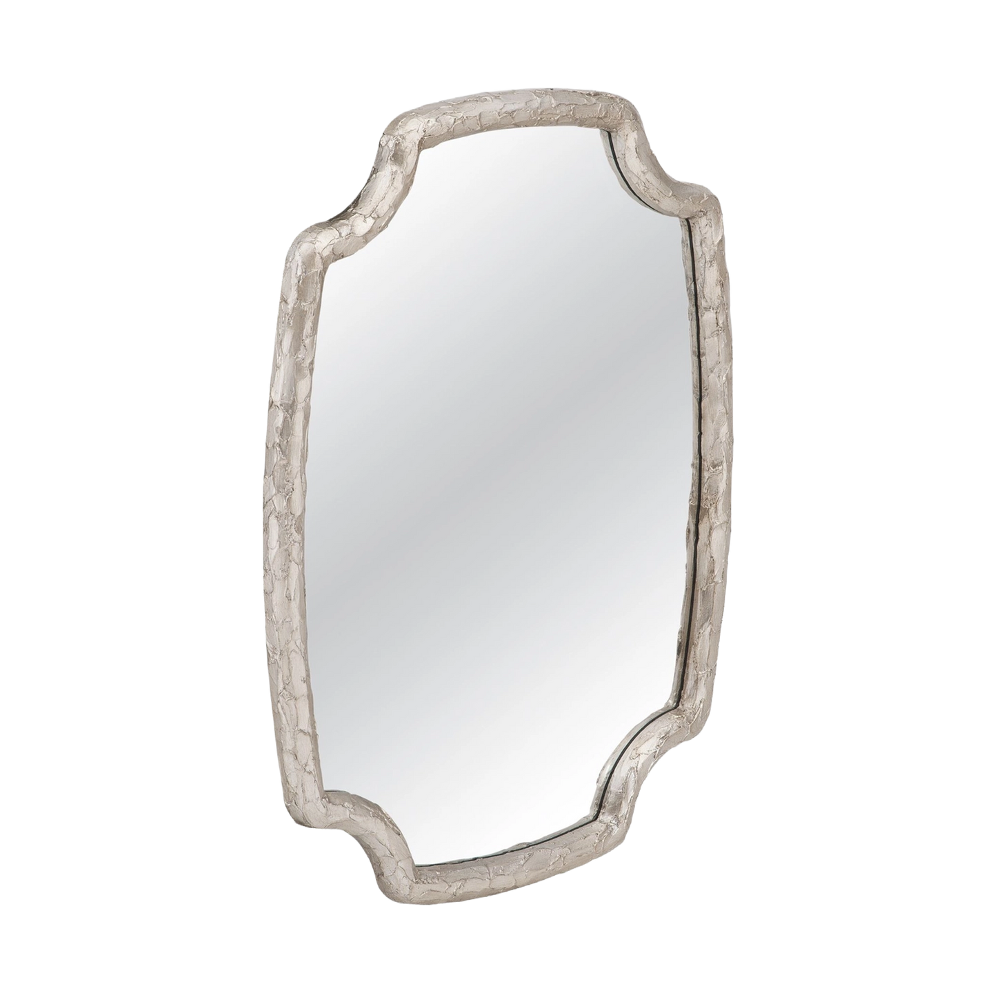 Silver Leaf Stone Mirror side