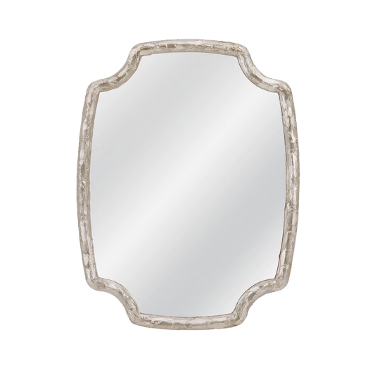 Silver Leaf Stone Mirror