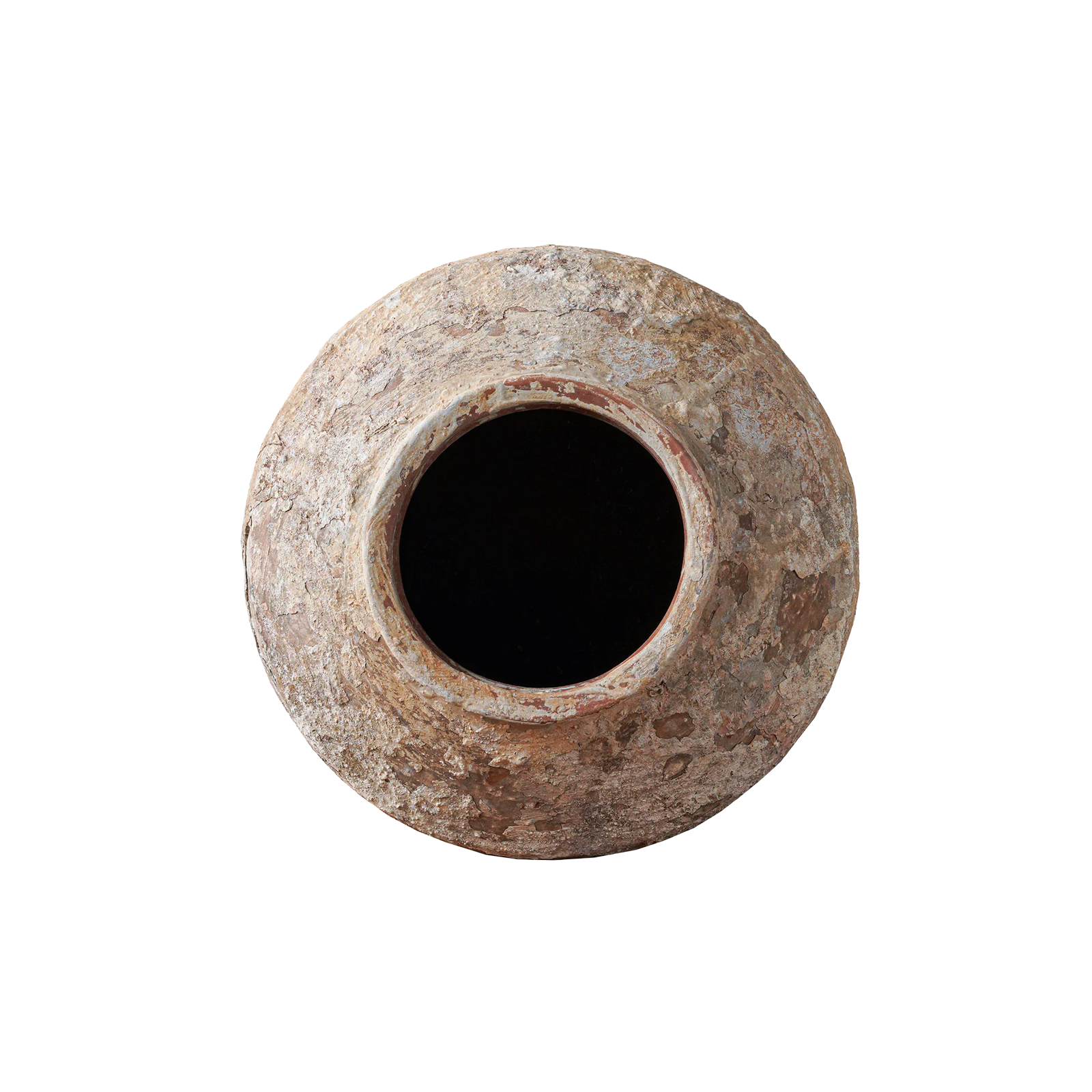 Small Brown Clay Water Pot top