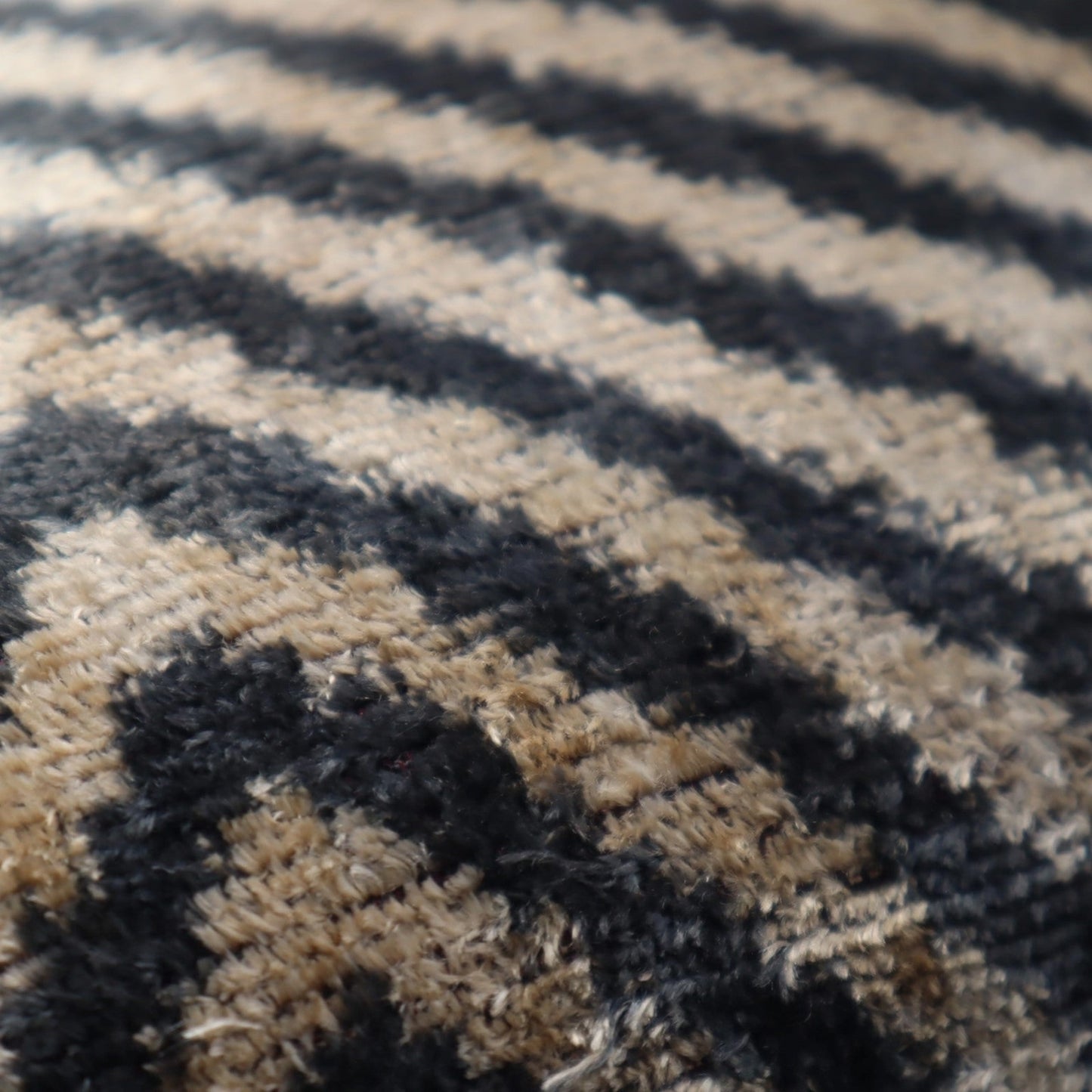 Stephanie Black Geometric Pillow diamond pattern detail