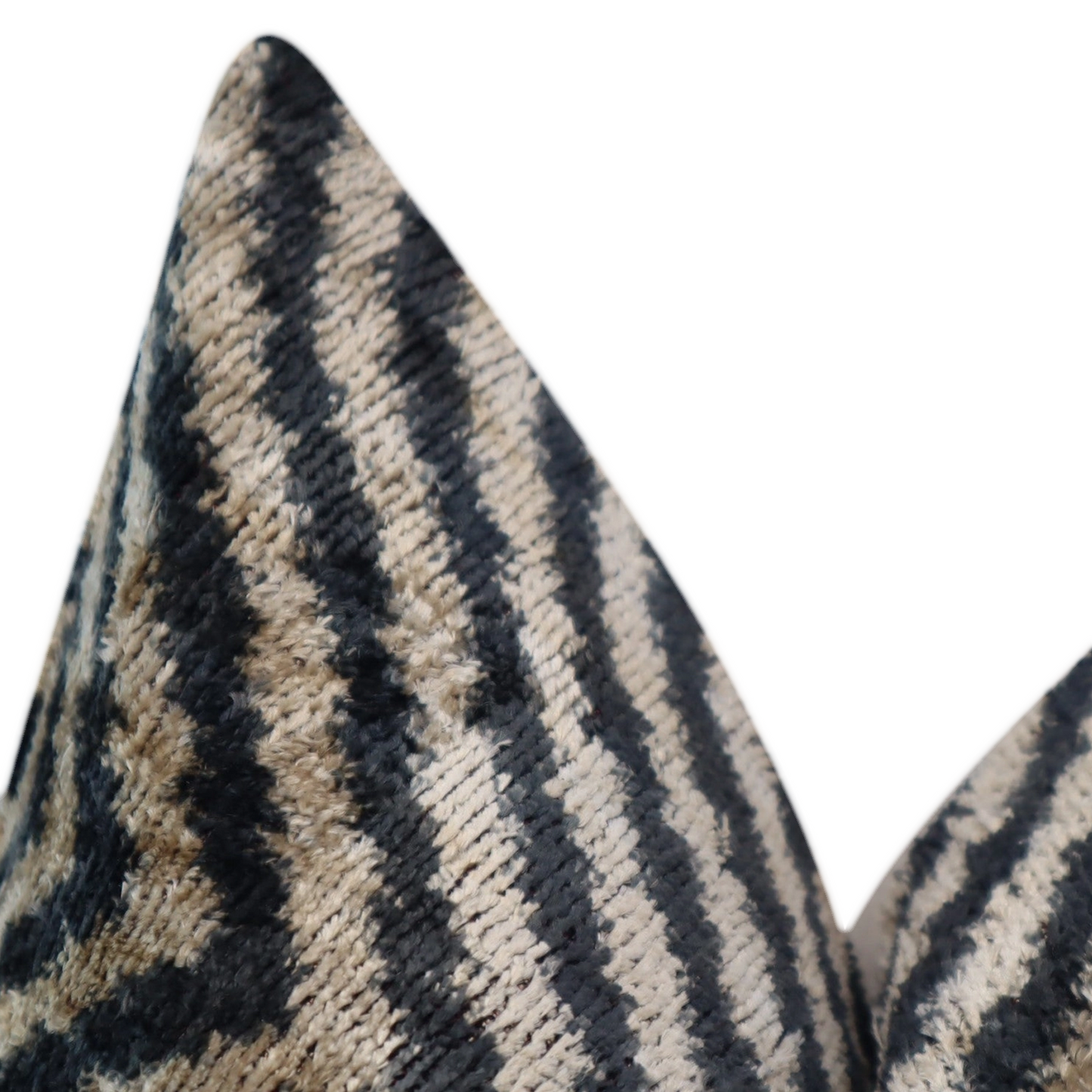 Stephanie Black Geometric Pillow diamond pattern top