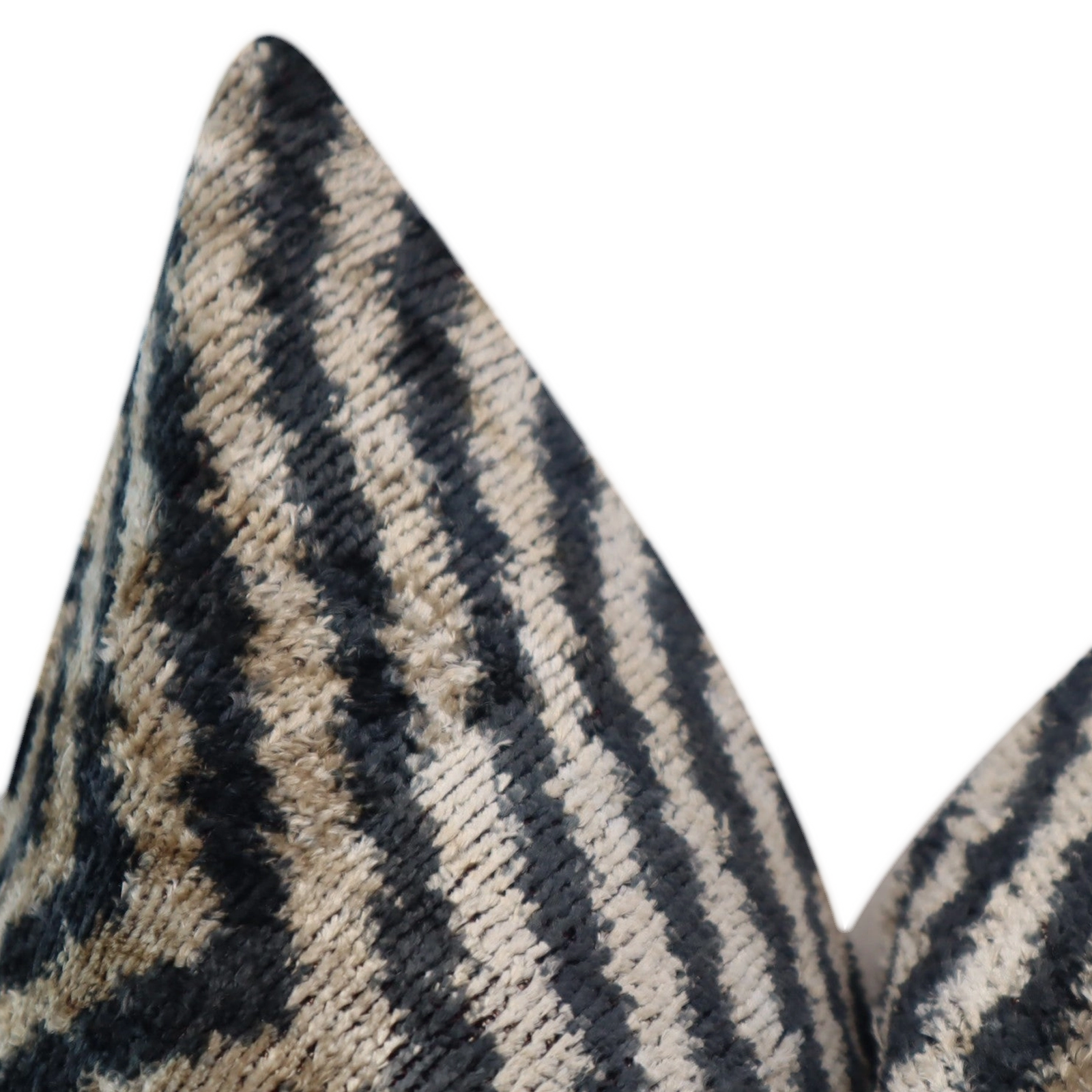 Stephanie Black Geometric Pillow diamond pattern top