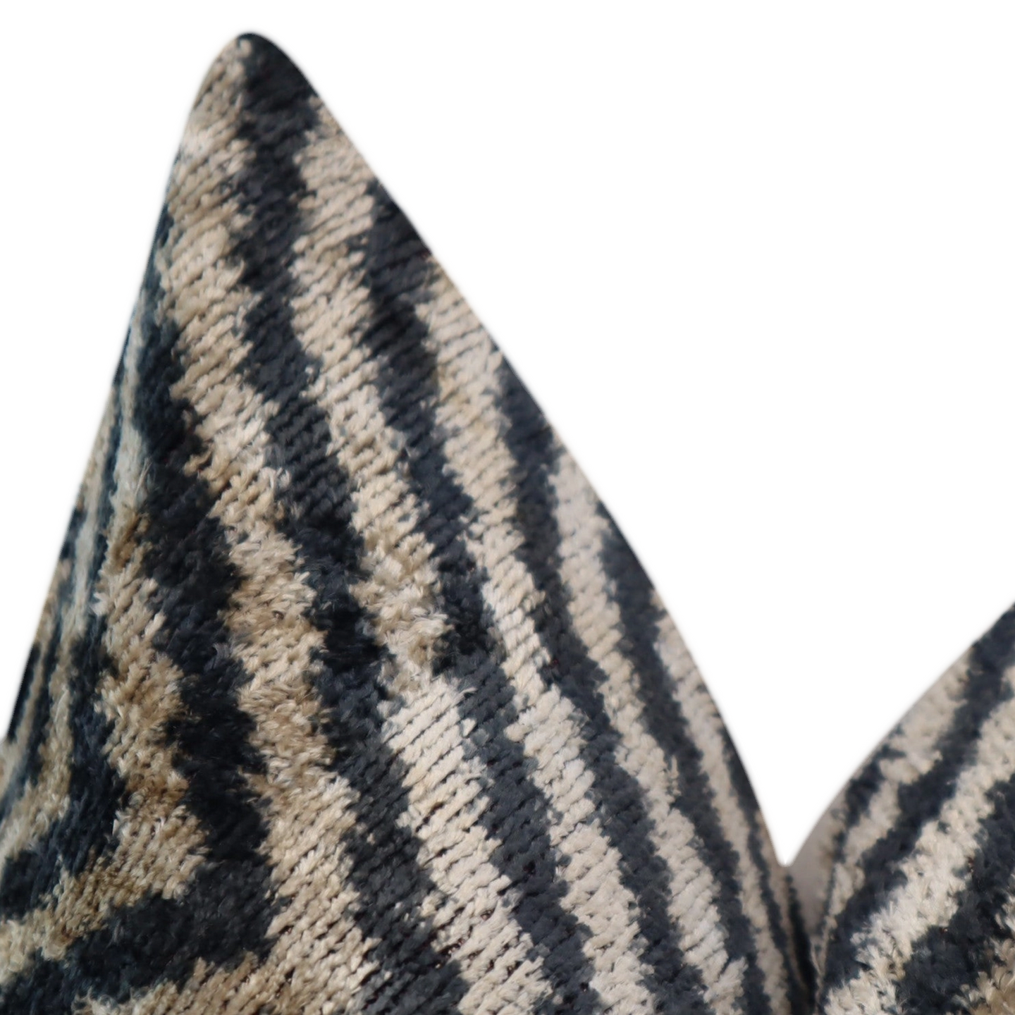 Stephanie Black Geometric Pillow diamond pattern top