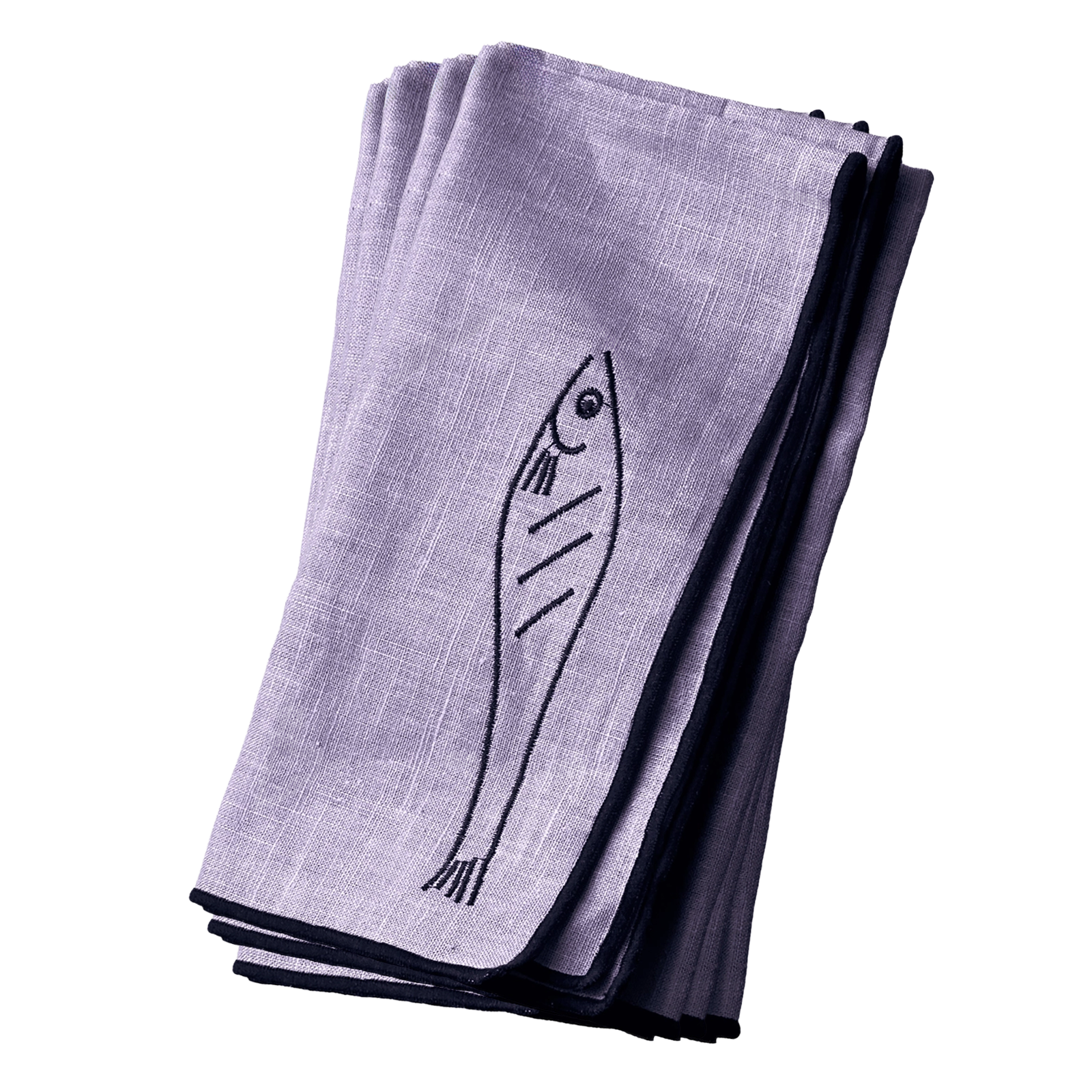 Stitch Border Napkin Set of 4 - Sardine illustration group