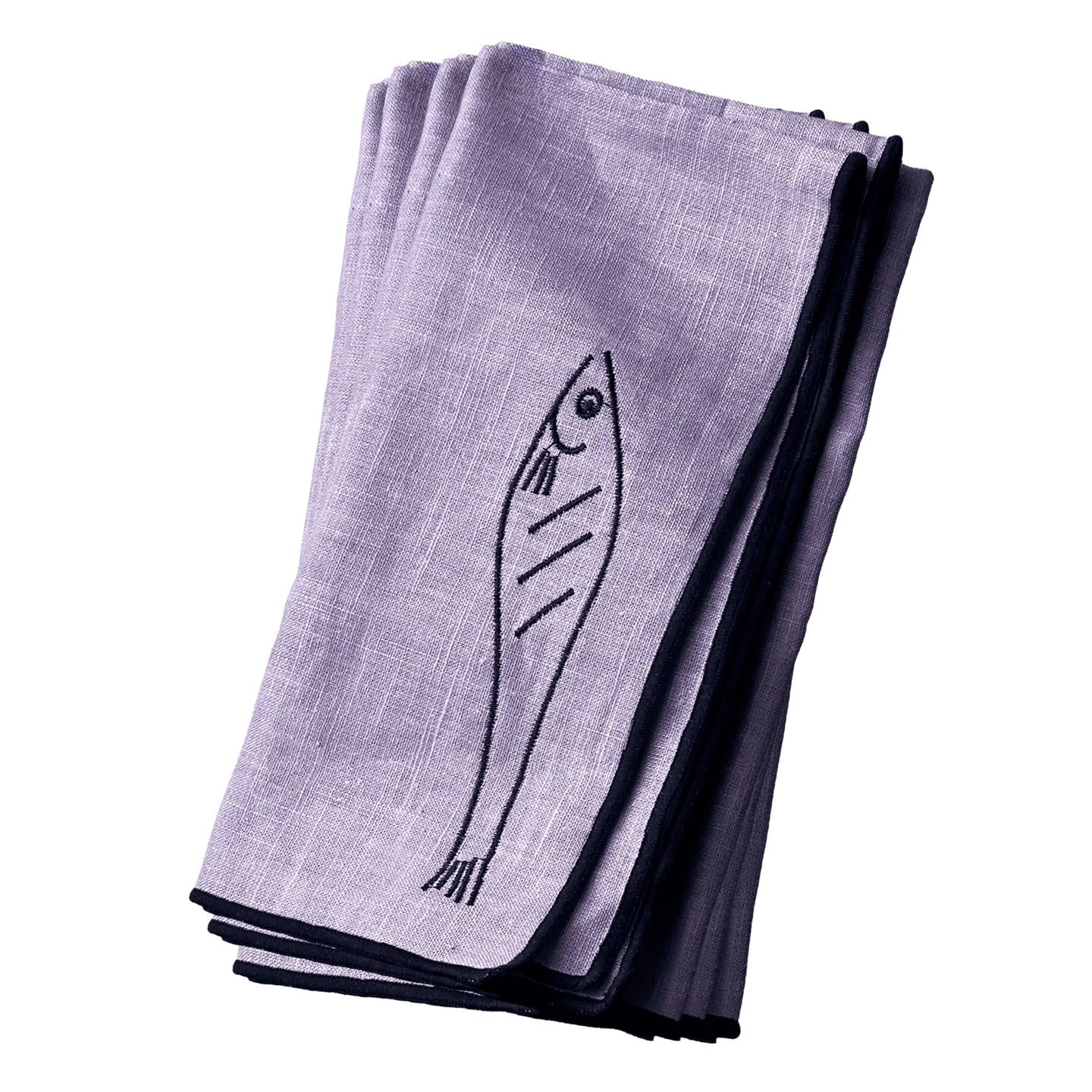 Stitch Border Napkin Set of 4 - Sardine illustration group
