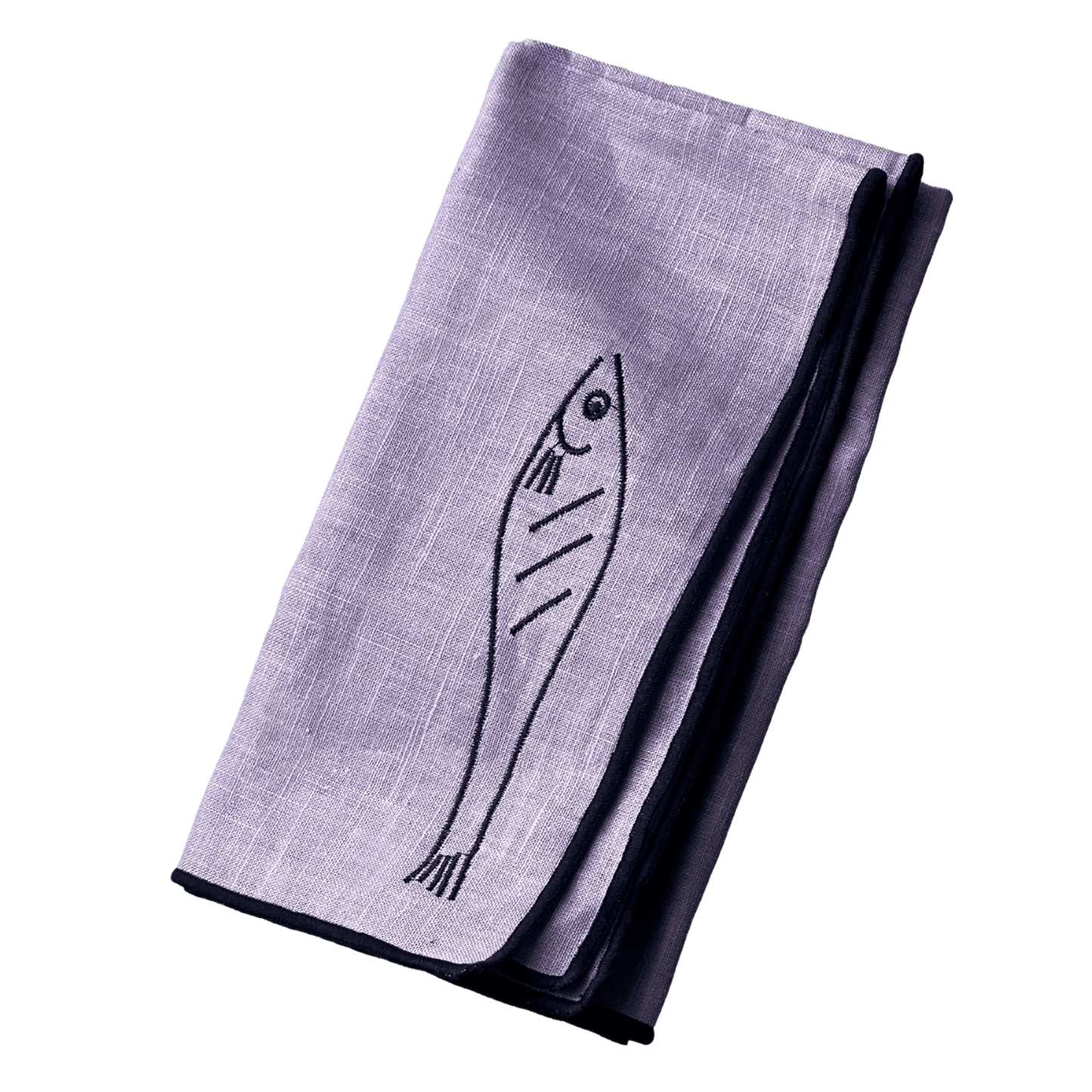 Stitch Border Napkin Set of 4 - Sardine illustration 