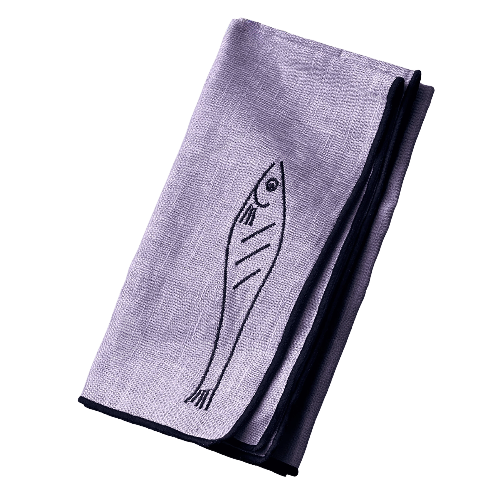 Stitch Border Napkin Set of 4 - Sardine illustration 