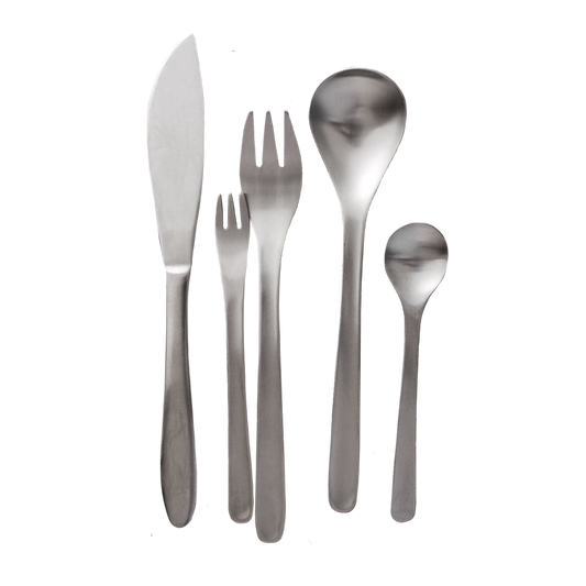 Stonewashed Stainless Steel Flatware Set