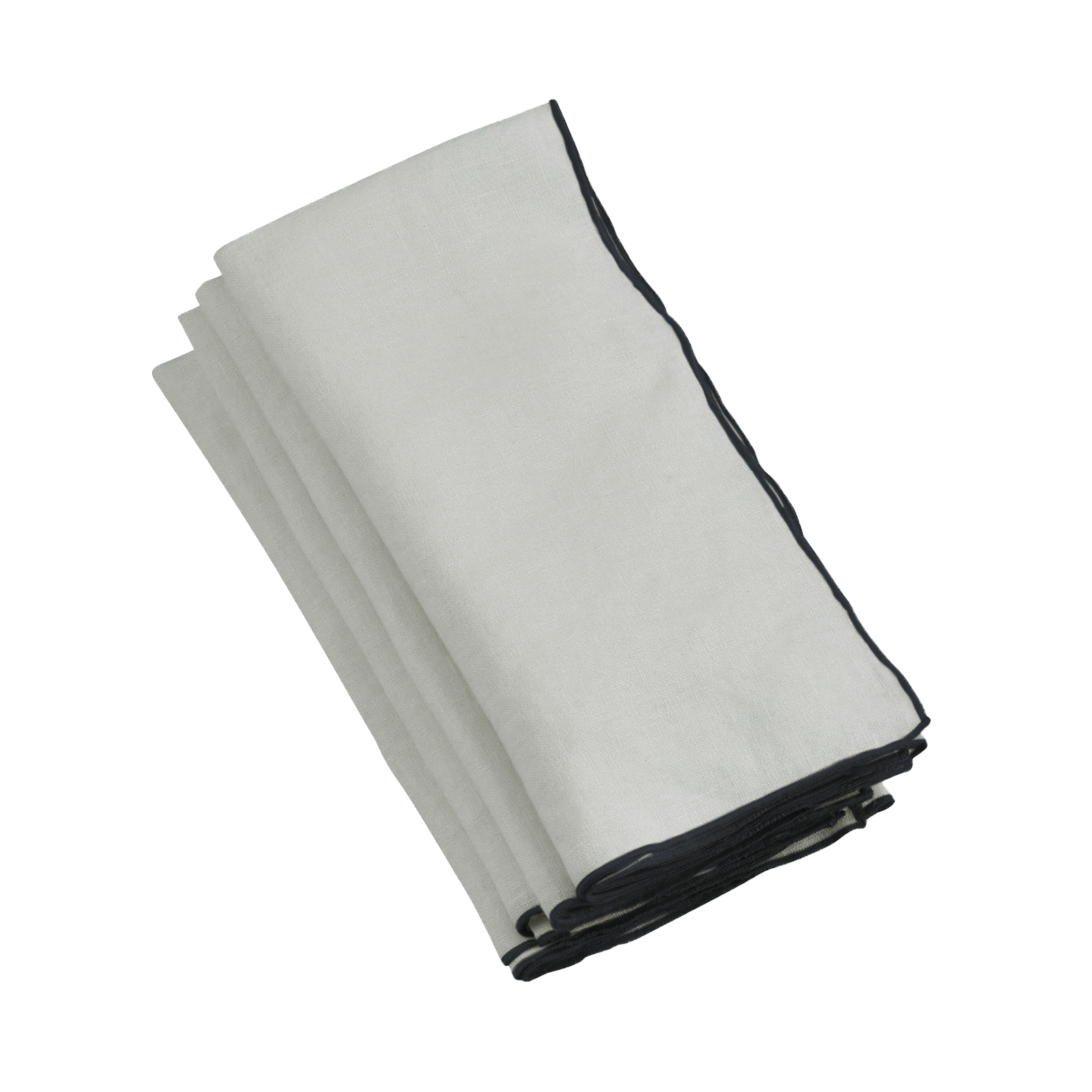 Stonewashed Stitch Border Napkin Set - Grey