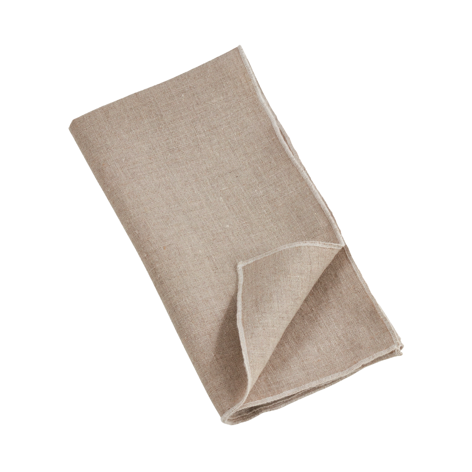 Stonewashed Stitch Border Napkin Set - Natural