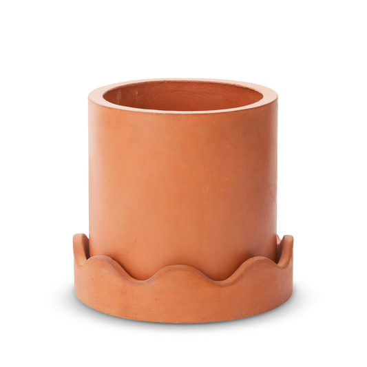 Small Terracotta Wave Pot