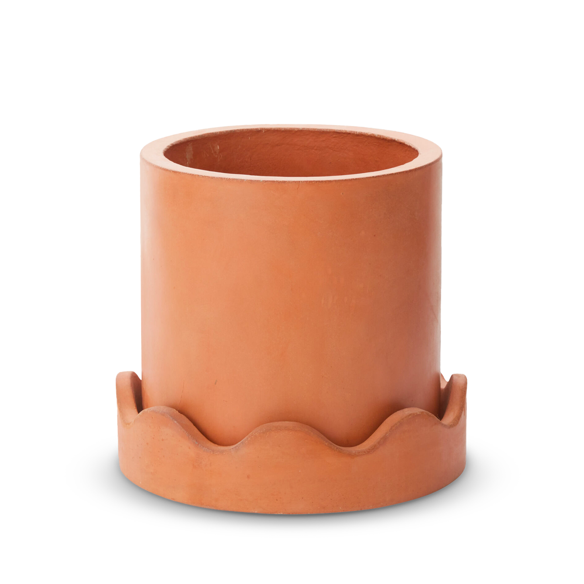 Small Terracotta Wave Pot