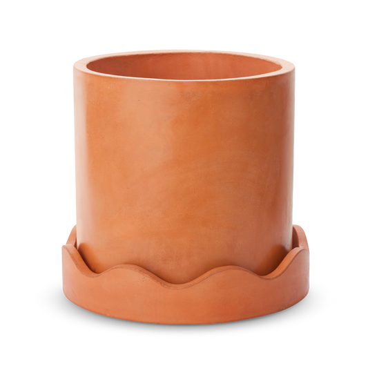 Large Terracotta Wave Pot