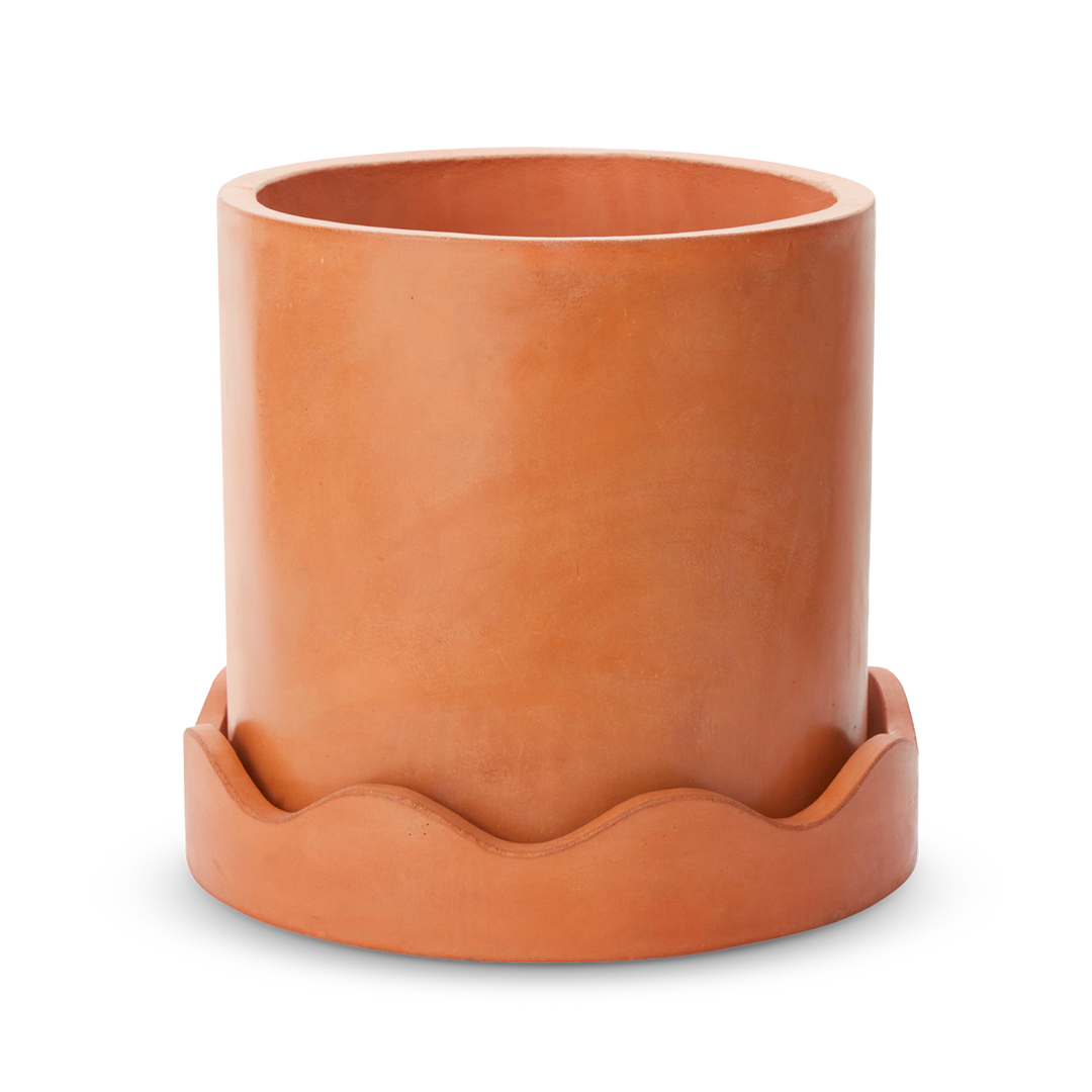 Large Terracotta Wave Pot