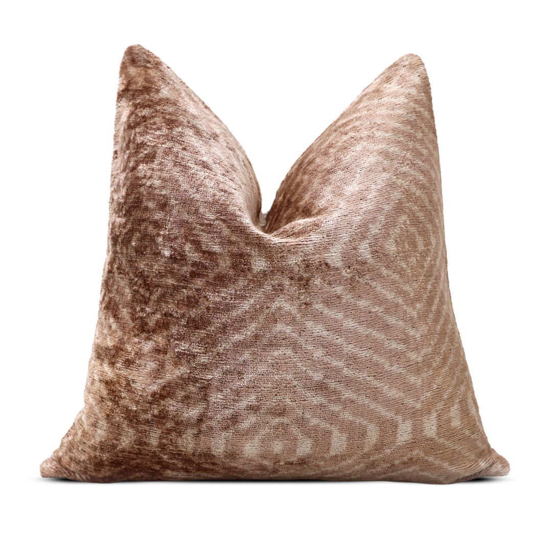 Tommy Hand Knotted Silk Pillow toffee brown