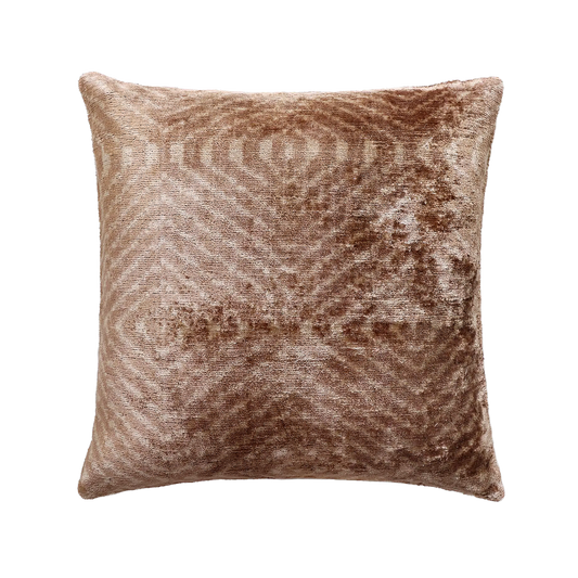 Tommy Hand Knotted Silk Pillow toffee brown