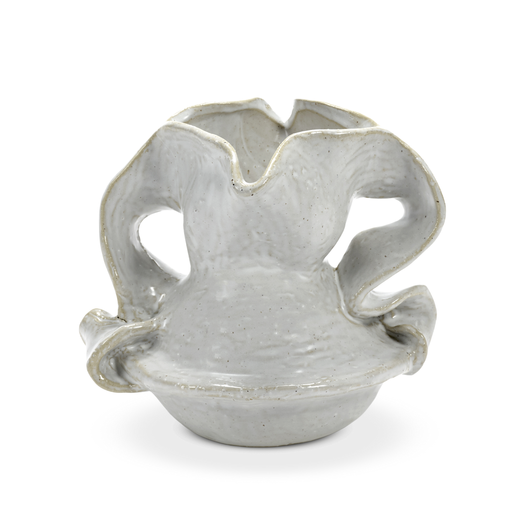 Vase White Rosie 02
