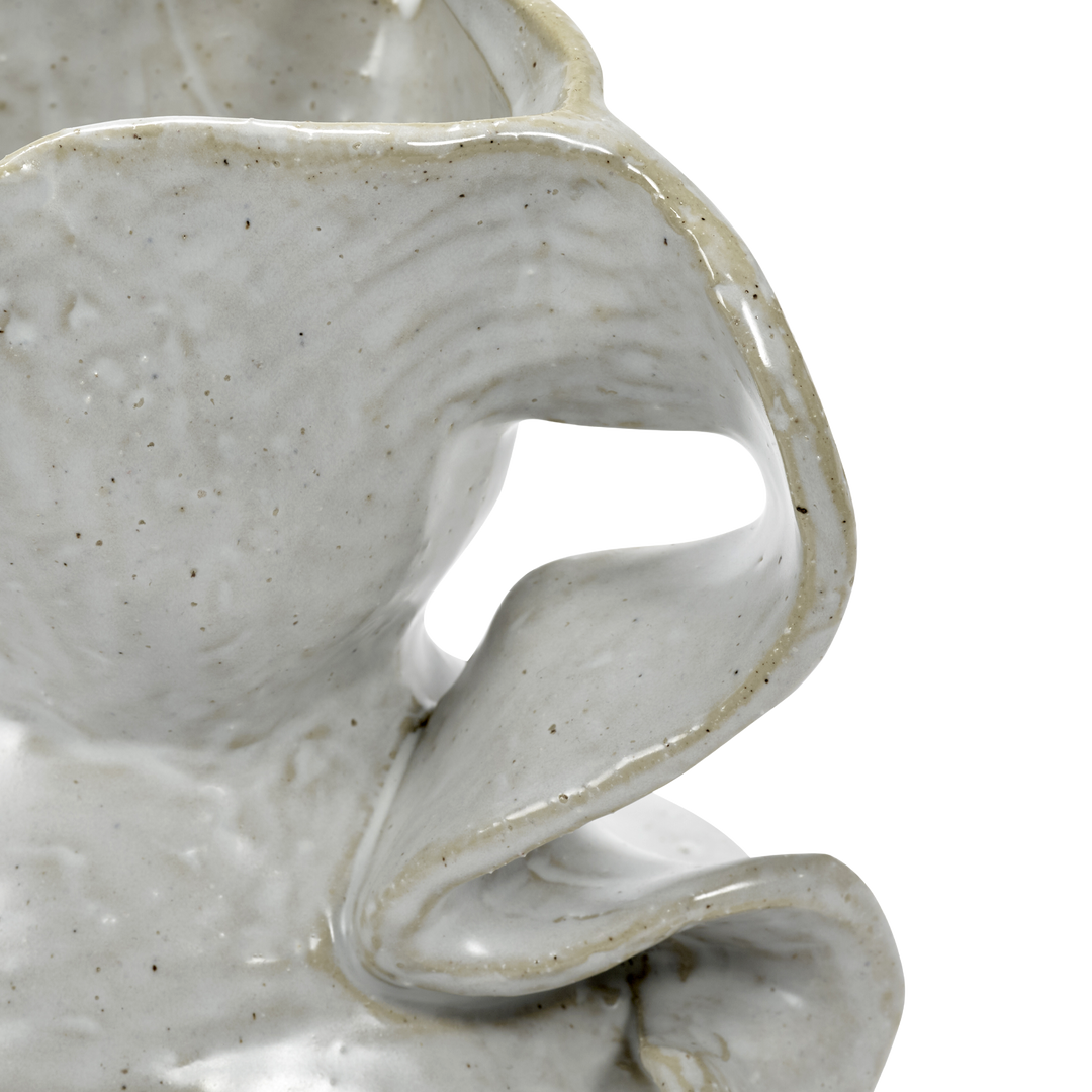 Vase White Rosie 02