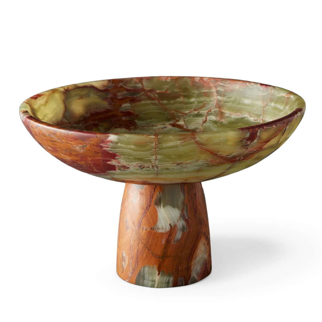 Verde Onyx 12" Footed Bowl