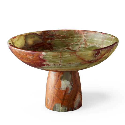 Verde Onyx 12" Footed Bowl