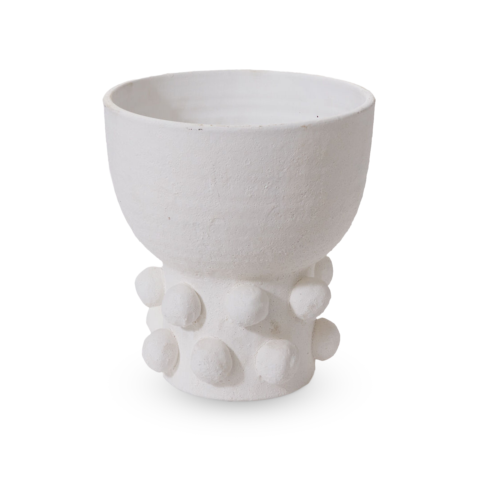 White Pebble Footed Pot - Large