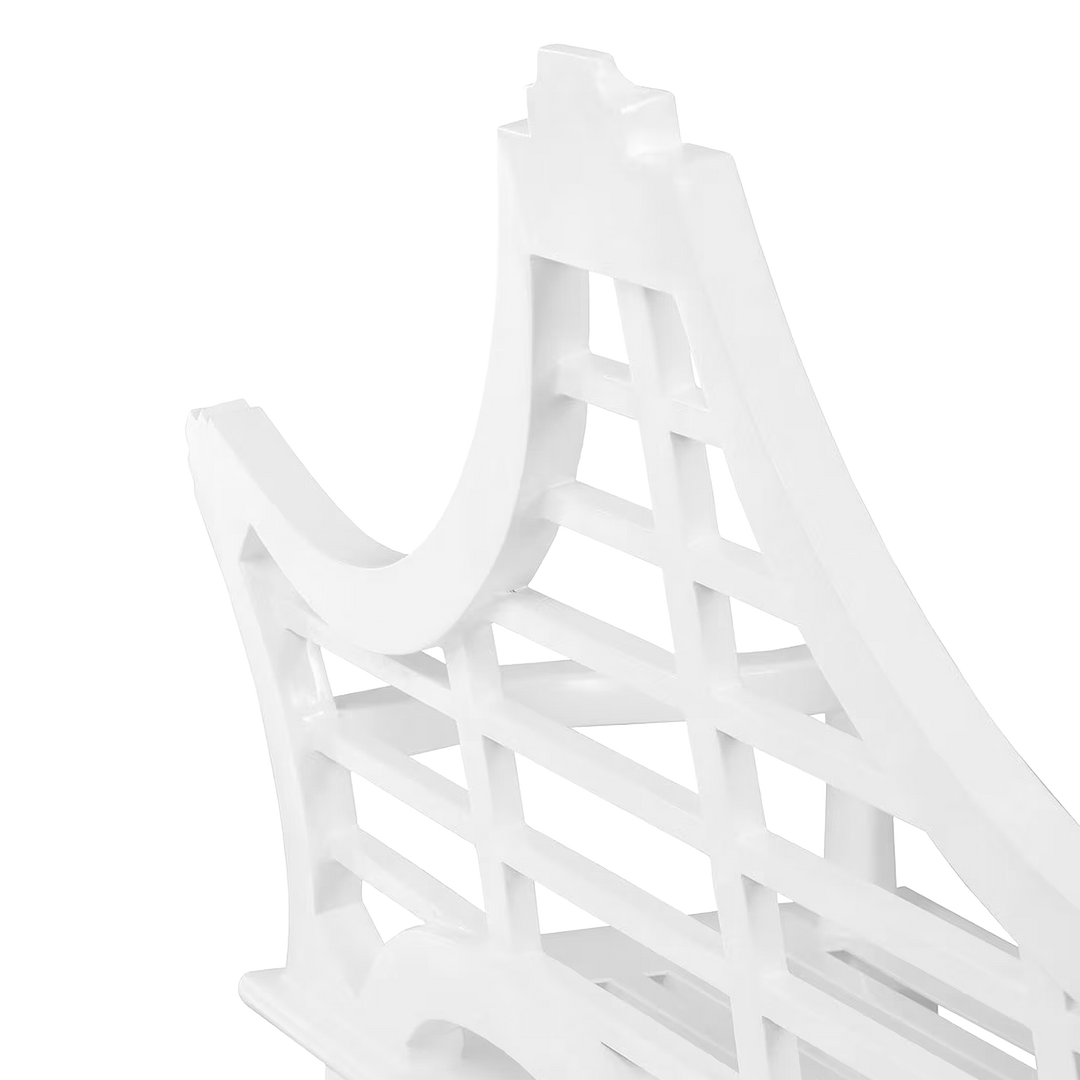 White Promenade Bench detail