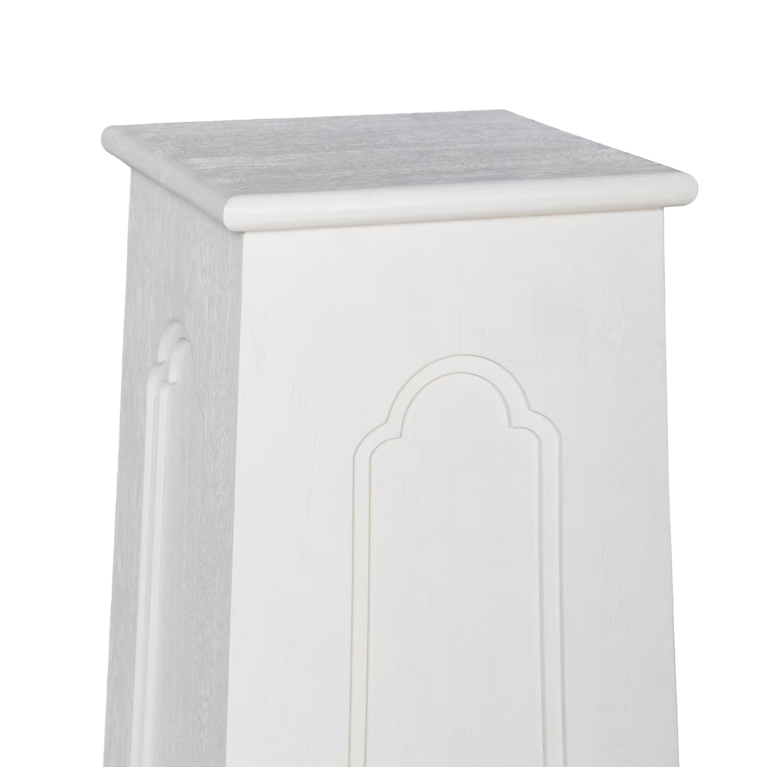 Whitewashed Wood Pedestal