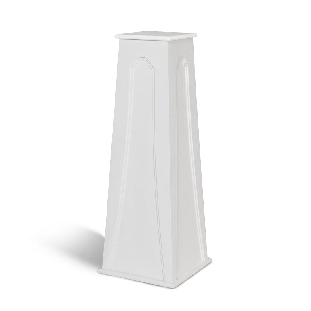 Whitewashed Wood Pedestal