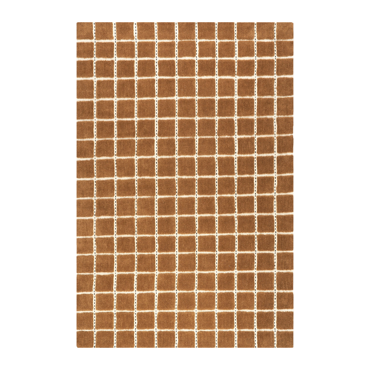 Wren Checkered Wool Rug full rug pattern