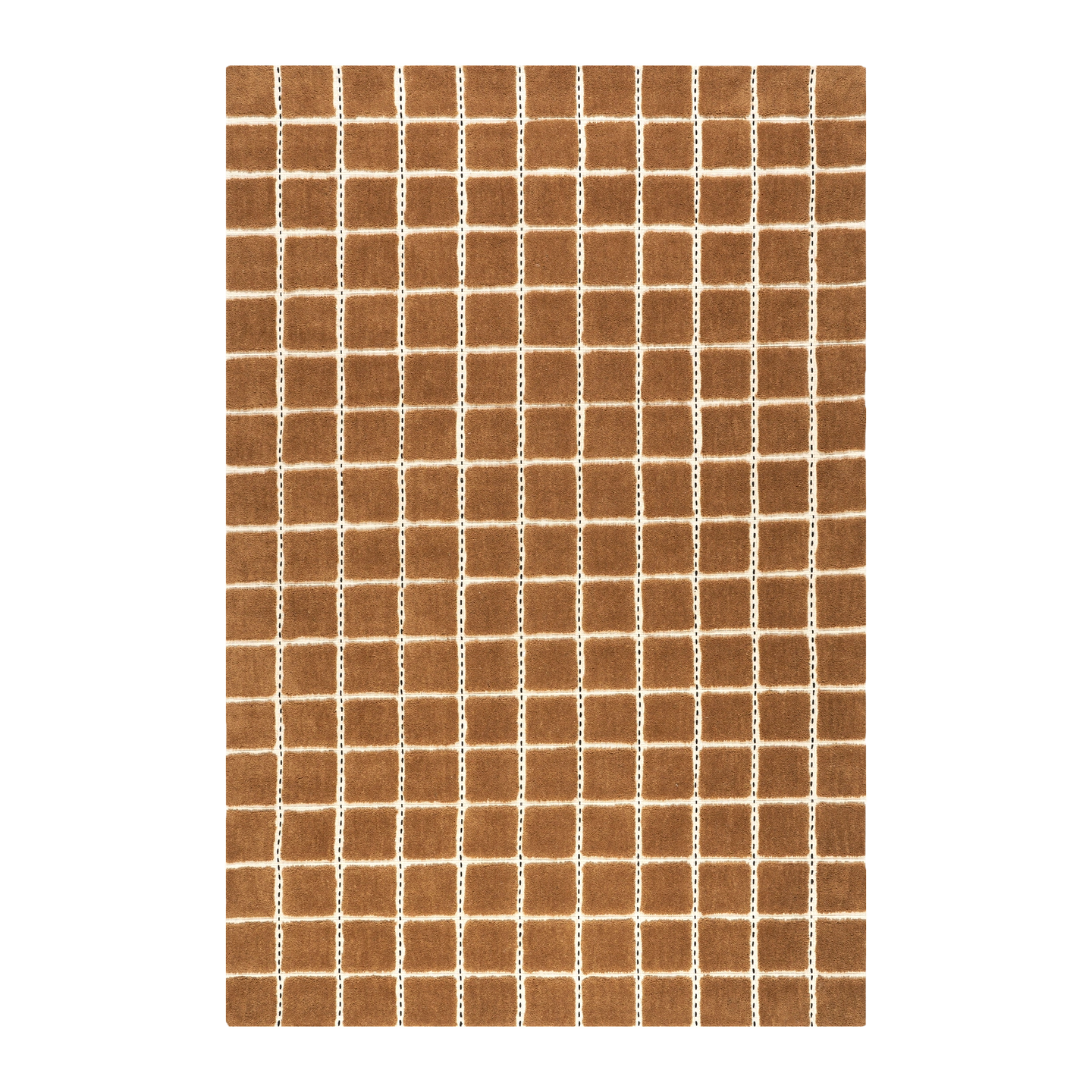 Wren Checkered Wool Rug full rug pattern