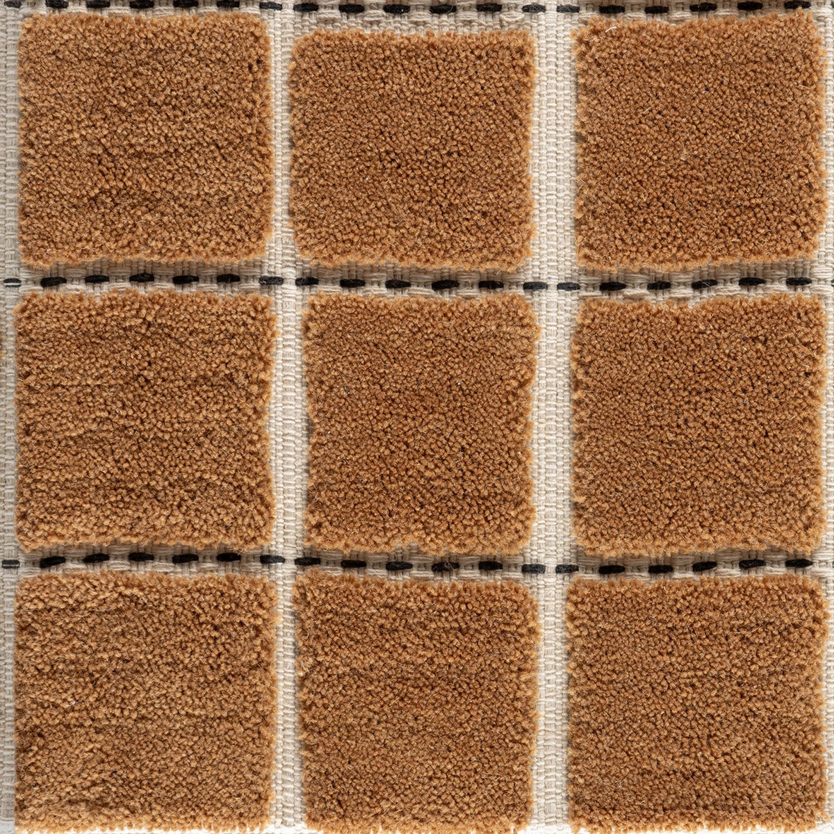 Wren Checkered Wool Rug detail pattern